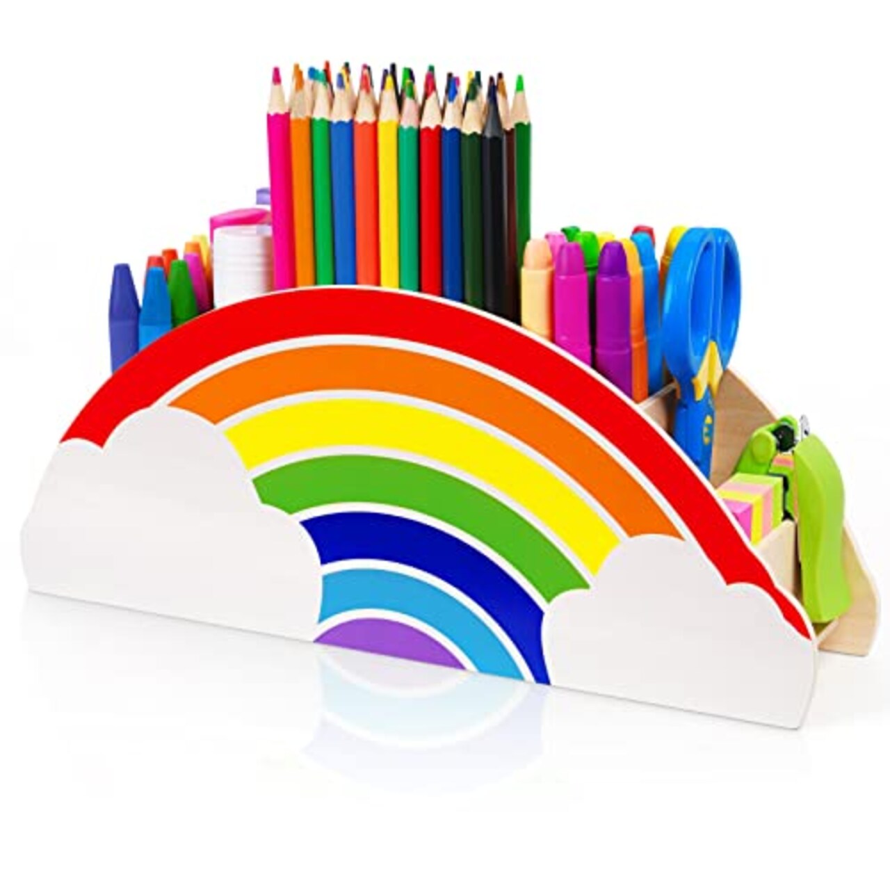 GAMENOTE Wooden Pen Holder & Pencil Holders - Rainbow Supply Caddy